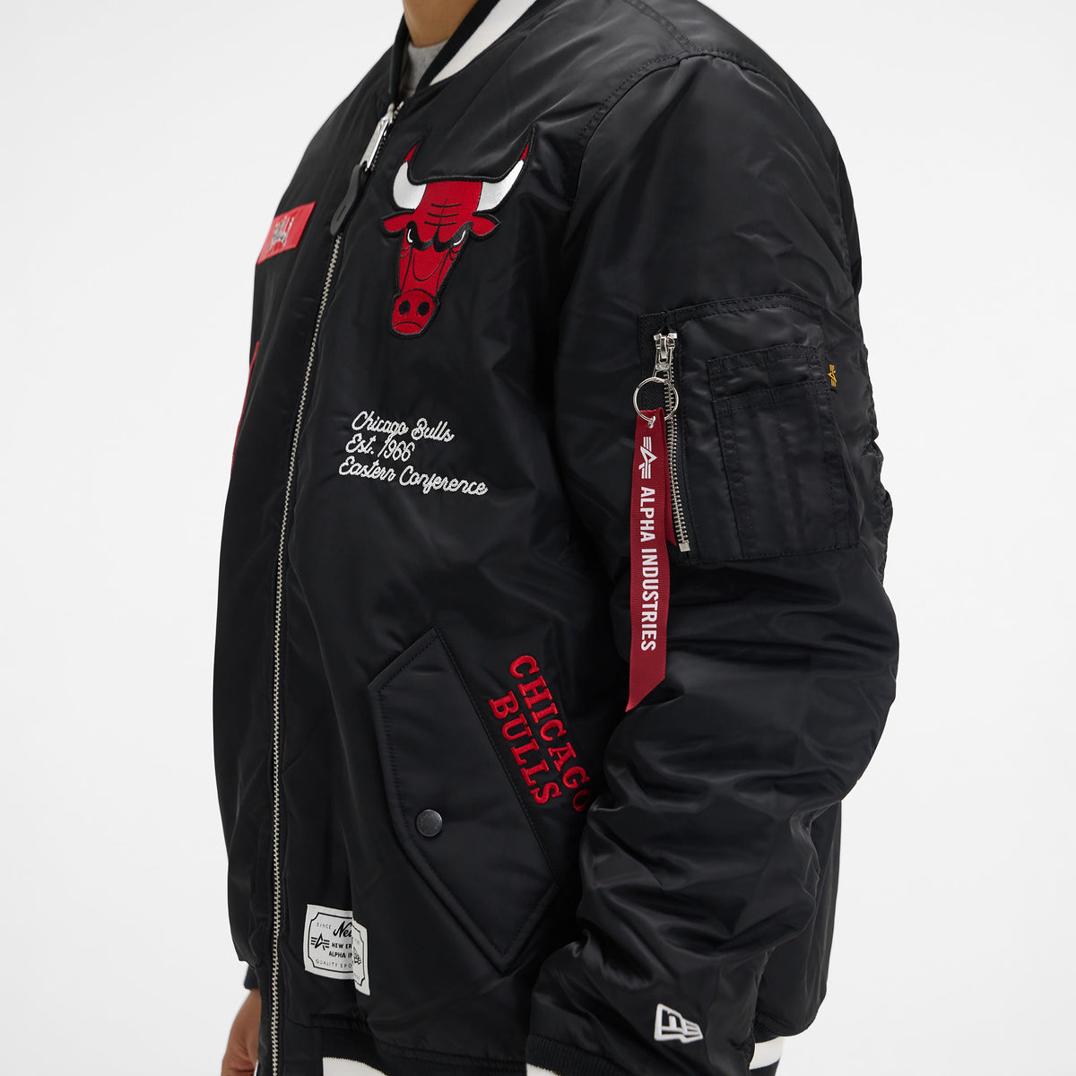 Alpha Industries x Chicago Bulls Black MA-1 Bomber Jacket