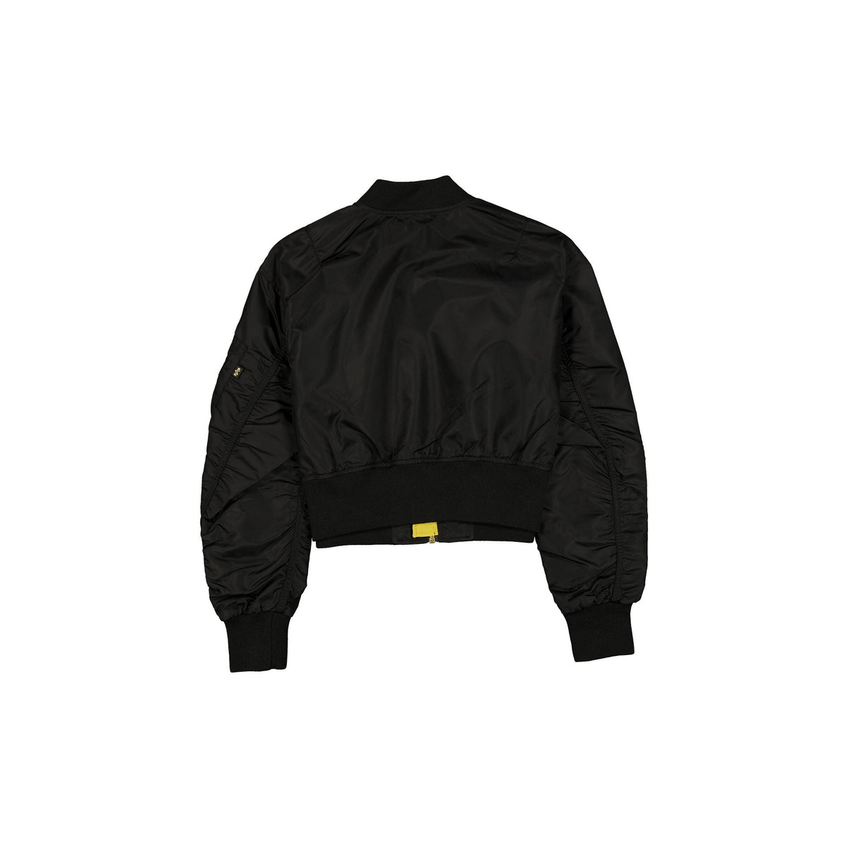 Alpha Industries x Los Angeles Lakers Black and Gold Women's Cropped L-2B Bomber Jacket