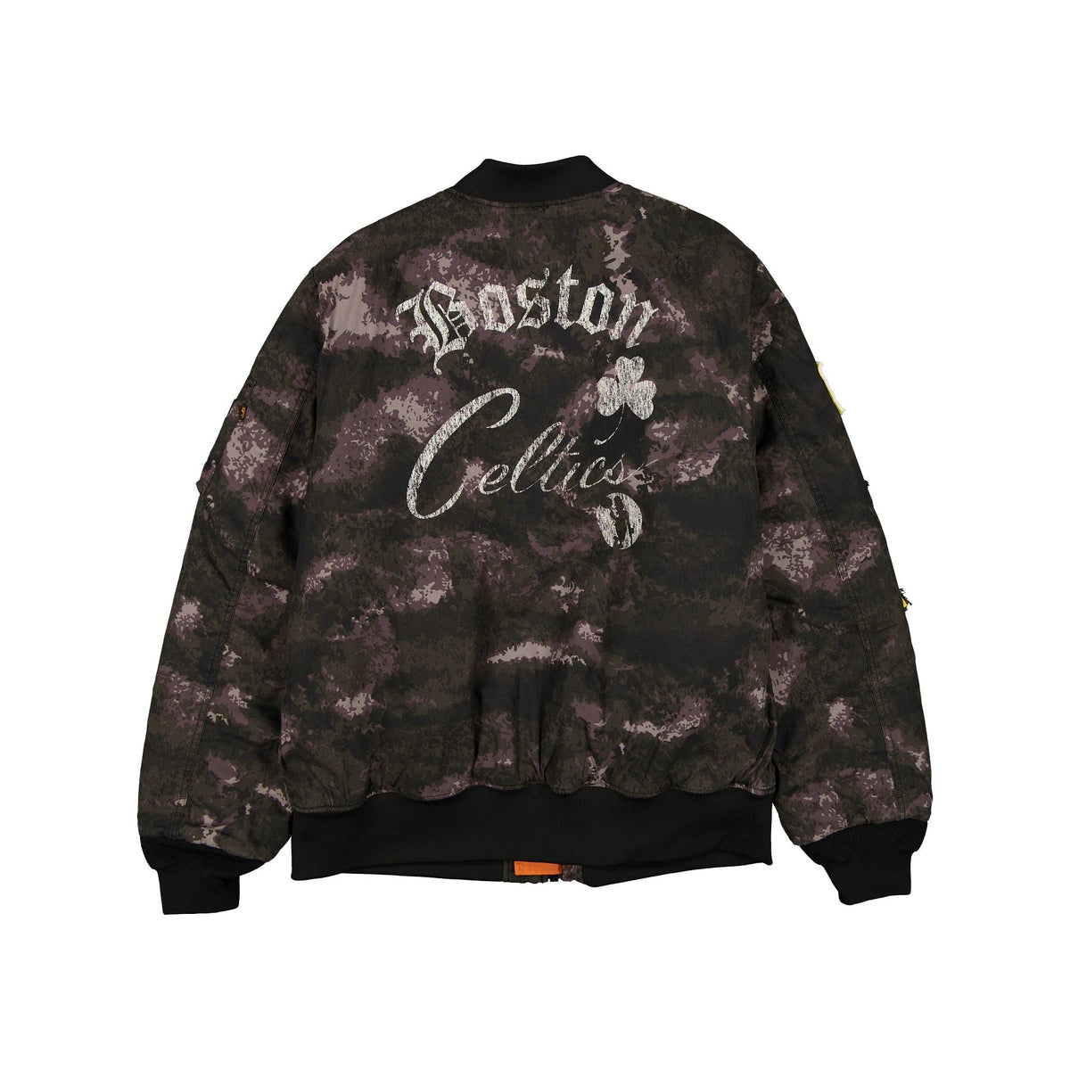 Alpha Industries x Boston Celtics Black Camo MA-1 Bomber Jacket