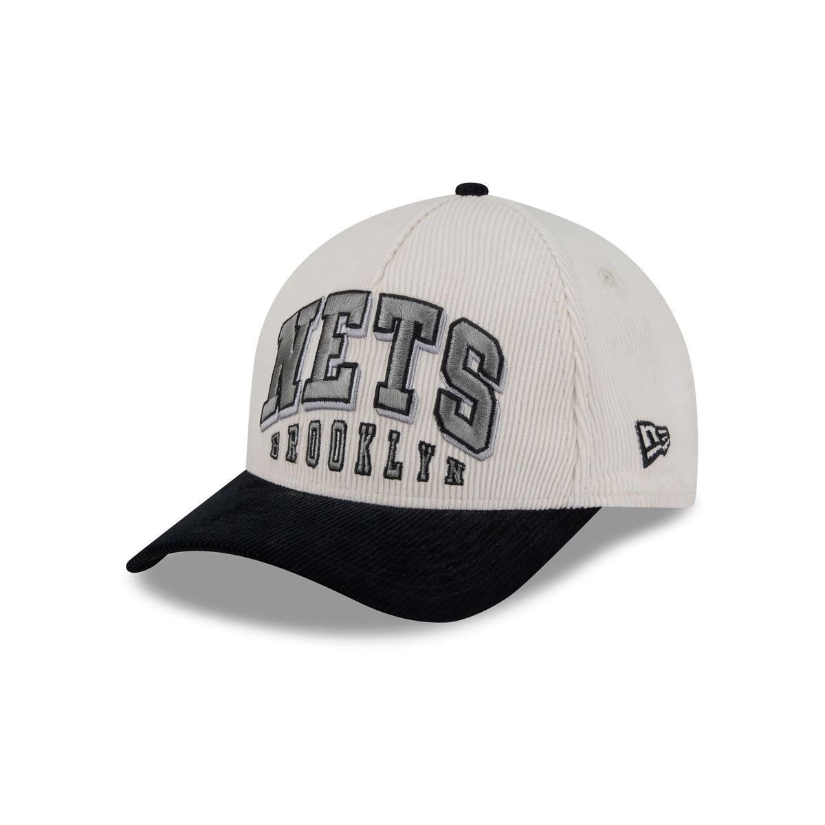 Brooklyn Nets Stacked Corduroy 9FORTY M-Crown A-Frame Snapback Hat