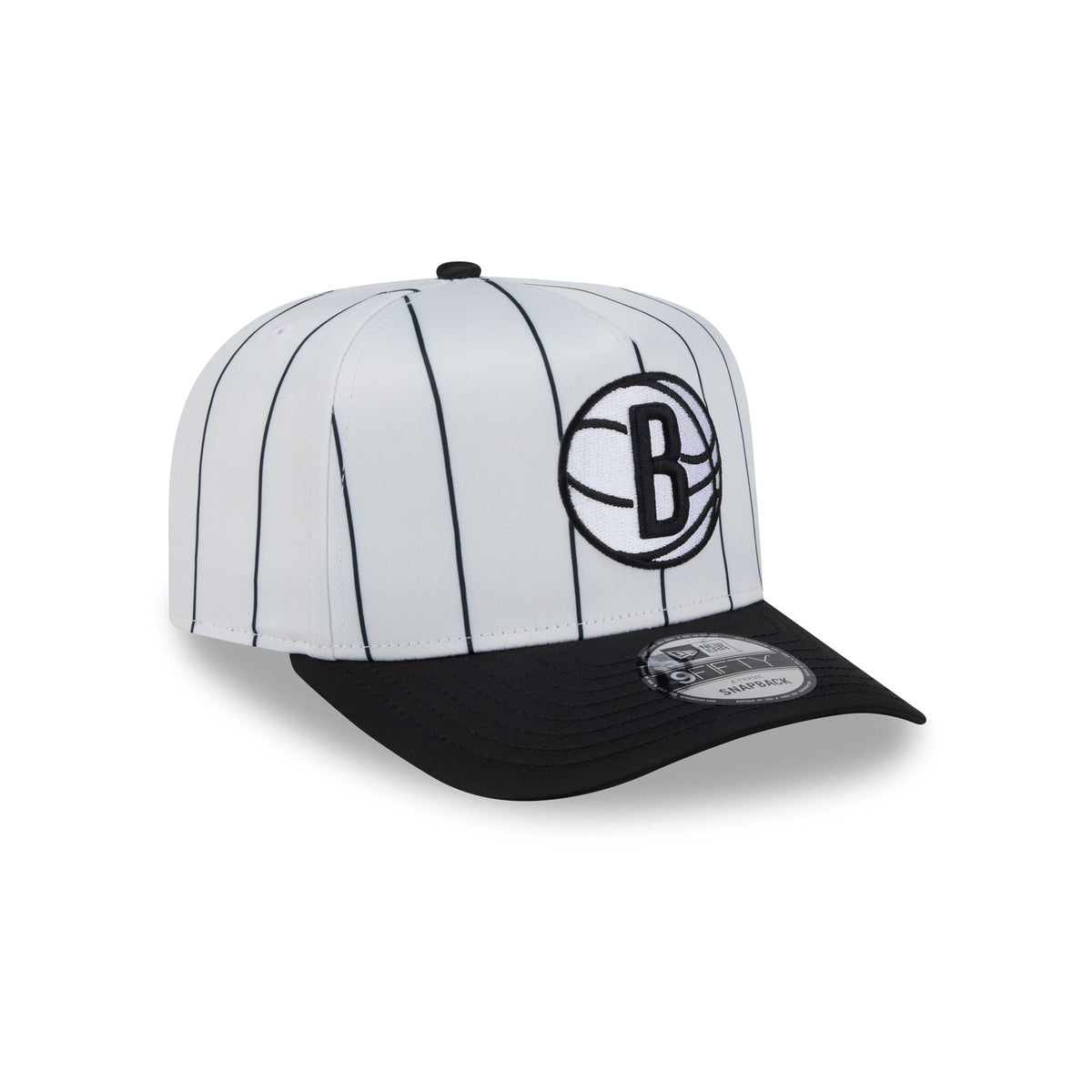 Brooklyn Nets Satin Pinstripe 9FIFTY A-Frame Snapback Hat