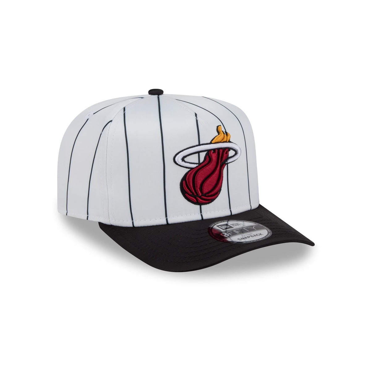 Miami Heat Satin Pinstripe 9FIFTY A-Frame Snapback Hat