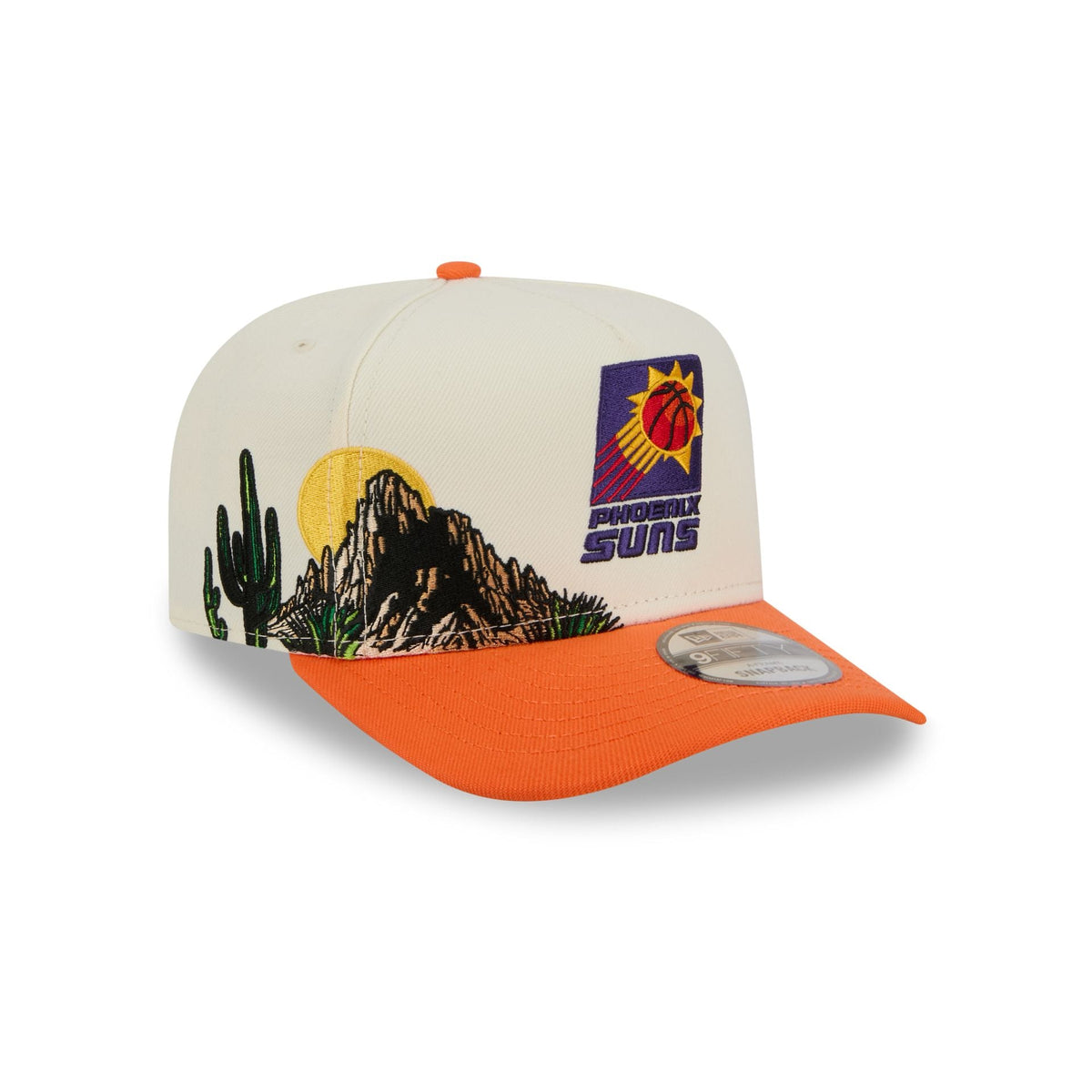 Phoenix Suns 1968-1991 Hardwood Classics Chrome White 9FIFTY A-Frame Snapback Hat