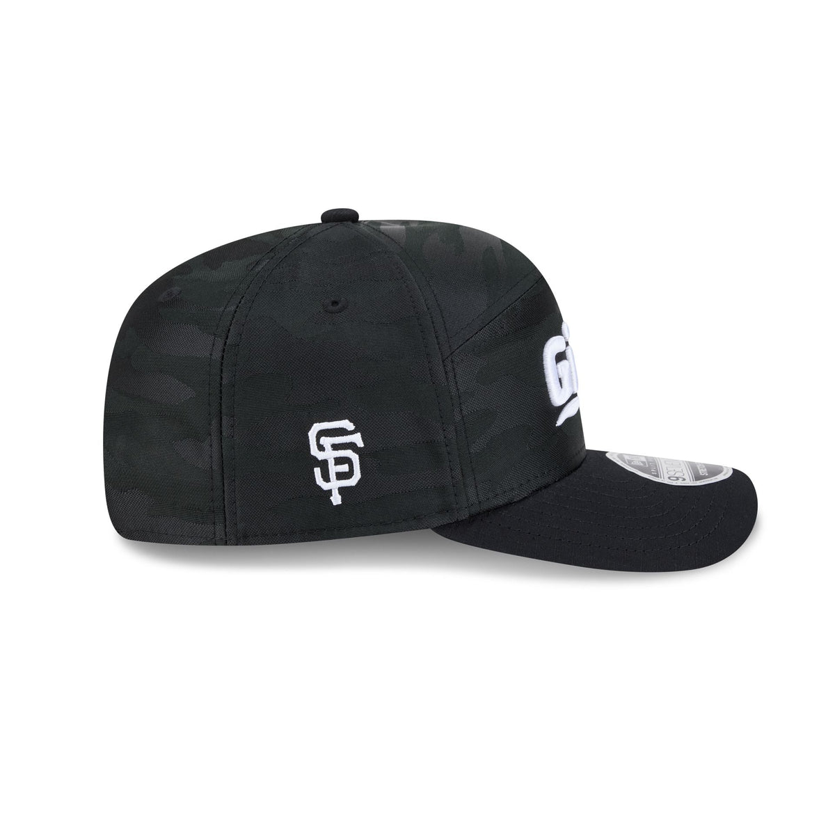 San Francisco Giants Black Camo Split Panel 9SEVENTY Stretch-Snap Hat