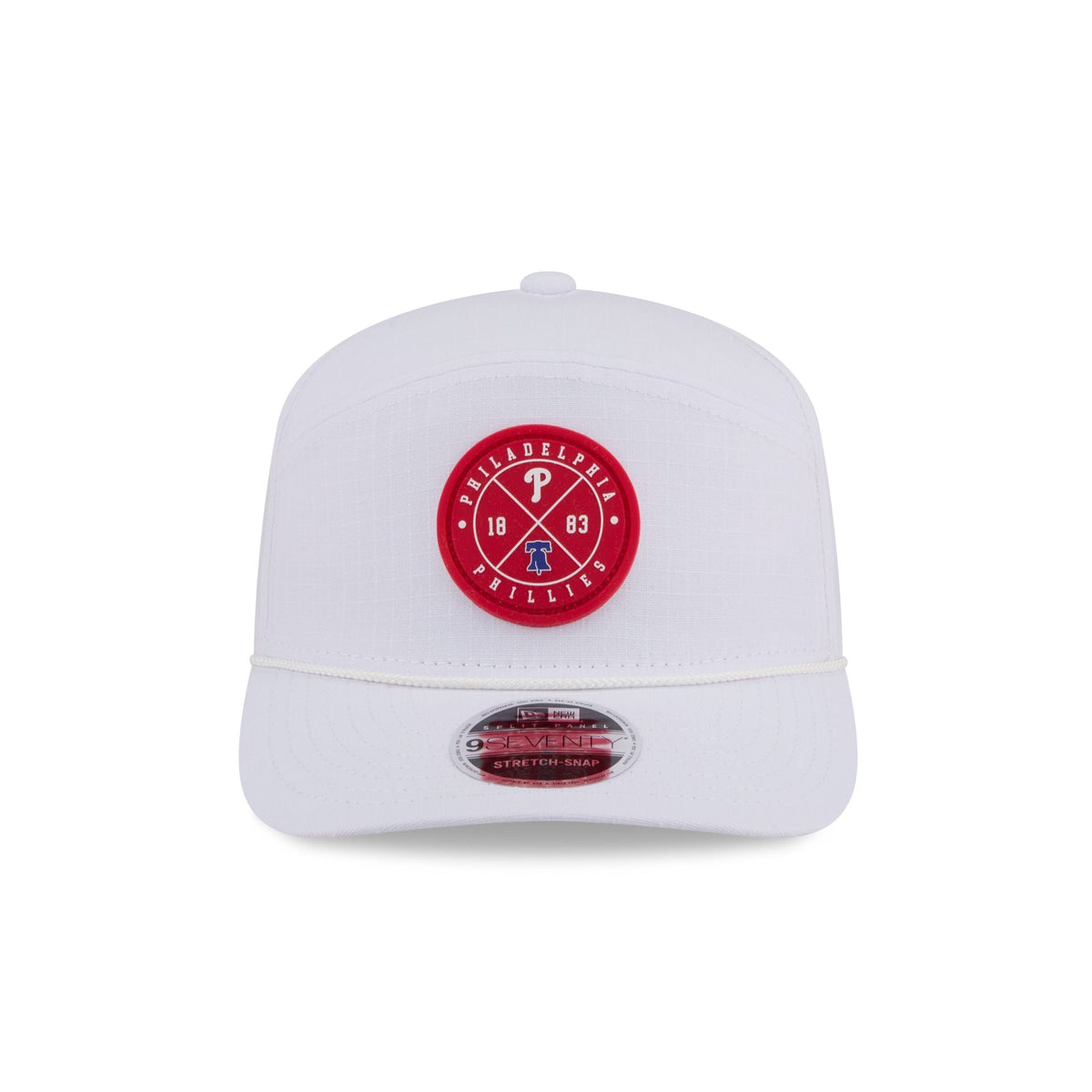 Philadelphia Phillies Circle Logo White Split Panel 9SEVENTY Stretch-Snap Hat