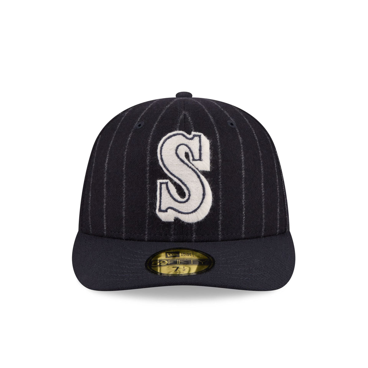 Seattle Mariners Pinstripe Merino & Cashmere Moon 59FIFTY Fitted Hat