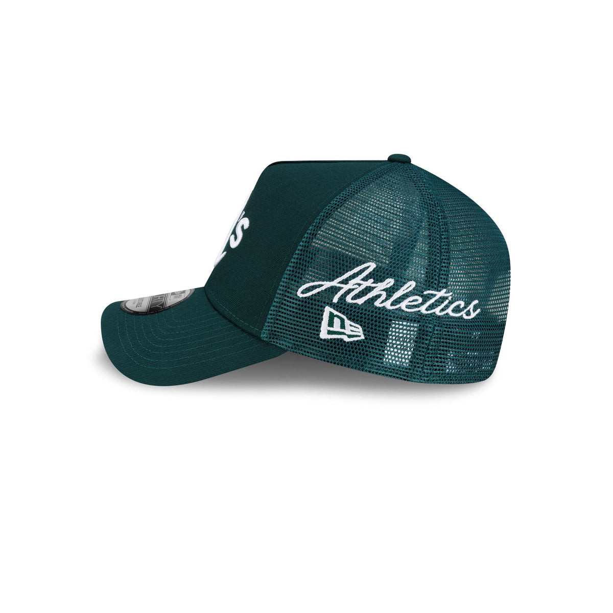 Athletics Side Script 9FORTY A-Frame Trucker Hat