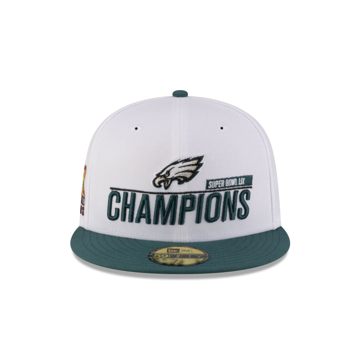 Philadelphia Eagles Super Bowl LIX Champions White 59FIFTY Fitted Hat