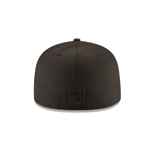 Detroit Lions Black On Black 59FIFTY Fitted Hat