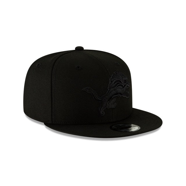 Detroit Lions Black On Black 9FIFTY Snapback Hat